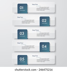Design clean number banners template/graphic or website layout. Vector.