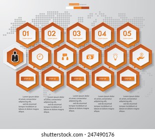 Design clean number banners template/graphic or website layout. 5 steps chart . Vector.