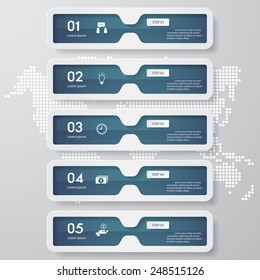 Design clean number banners template/graphic or website layout. Vector.
