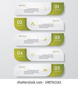 Design clean number banners template/graphic or website layout. Vector.