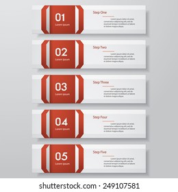 Design clean number banners template/graphic or website layout. Vector.