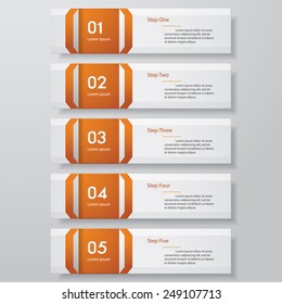 Design clean number banners template/graphic or website layout. Vector.