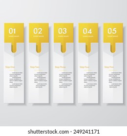 Design clean number banners template/graphic or website layout. Vector.