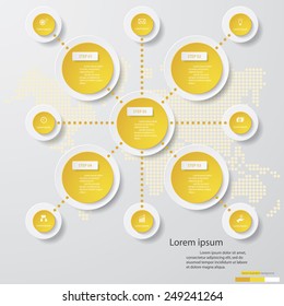 Design clean number banners template/graphic or website layout. Vector.