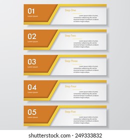 Design clean number banners template/graphic or website layout. Vector.