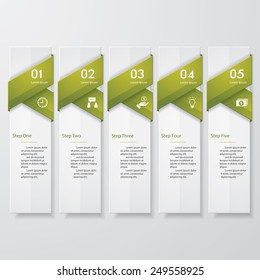 Design clean number banners template/graphic or website layout. Vector.