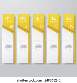 Design clean number banners template/graphic or website layout. Vector.