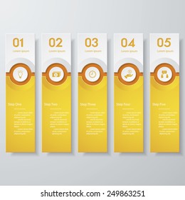 Design clean number banners template/graphic or website layout. Vector.