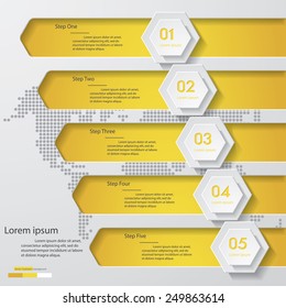 Design clean number banners template/graphic or website layout. Vector.