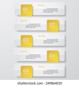 Design clean number banners template/graphic or website layout. Vector.