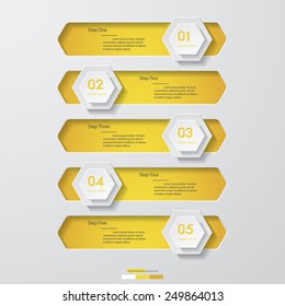 Design clean number banners template/graphic or website layout. Vector.