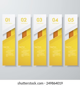 Design clean number banners template/graphic or website layout. Vector.