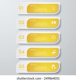 Design clean number banners template/graphic or website layout. Vector.
