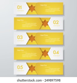 Design clean number banners template/graphic or website layout. Vector.