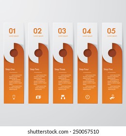 Design clean number banners template/graphic or website layout. Vector.