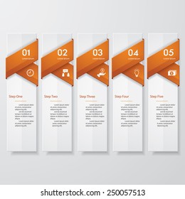 Design clean number banners template/graphic or website layout. Vector.