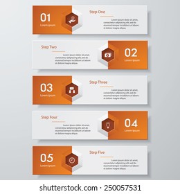 Design clean number banners template/graphic or website layout. Vector.