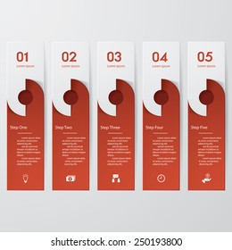 Design clean number banners template/graphic or website layout. Vector.