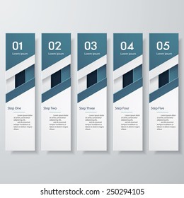 Design clean number banners template/graphic or website layout. Vector.