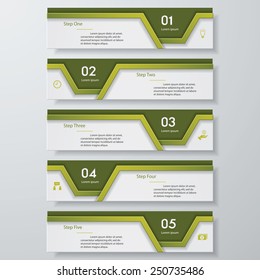 Design clean number banners template/graphic or website layout. Vector.