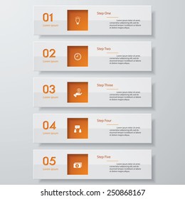 Design clean number banners template/graphic or website layout. Vector.