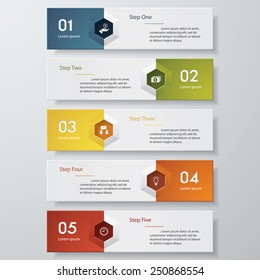 Design clean number banners template/graphic or website layout. Vector.