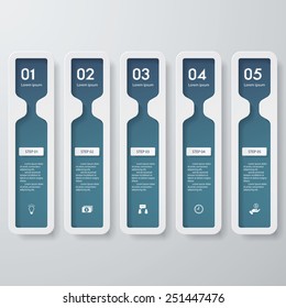 Design clean number banners template/graphic or website layout. Vector.
