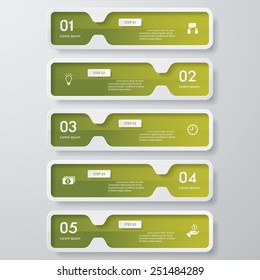Design clean number banners template/graphic or website layout. Vector.