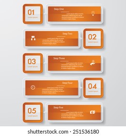 Design clean number banners template/graphic or website layout. Vector.