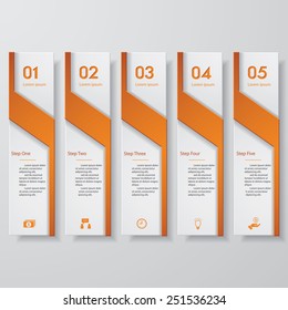 Design clean number banners template/graphic or website layout. Vector.