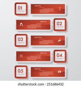 Design clean number banners template/graphic or website layout. Vector.