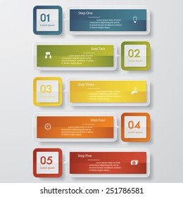 Design clean number banners template/graphic or website layout. Vector.