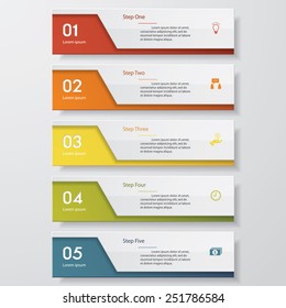 Design clean number banners template/graphic or website layout. Vector.