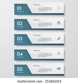 Design clean number banners template/graphic or website layout. Vector.