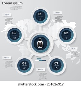 Design clean number banners template/graphic or website layout. Vector.