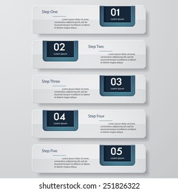 Design clean number banners template/graphic or website layout. Vector.