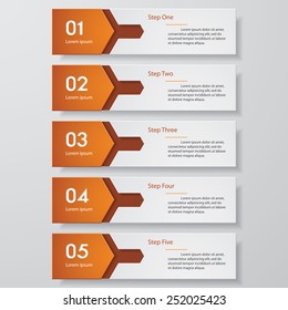 Design clean number banners template/graphic or website layout. Vector.