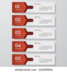 Design clean number banners template/graphic or website layout. Vector.