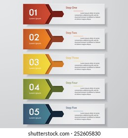 Design clean number banners template/graphic or website layout. Vector.