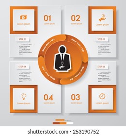 Design clean number banners template/graphic or website layout. Vector.