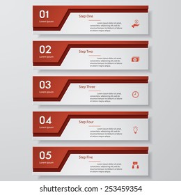 Design clean number banners template/graphic or website layout. Vector.