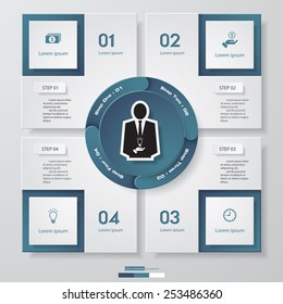 Design clean number banners template/graphic or website layout. Vector.