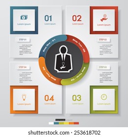 Design clean number banners template/graphic or website layout. Vector.