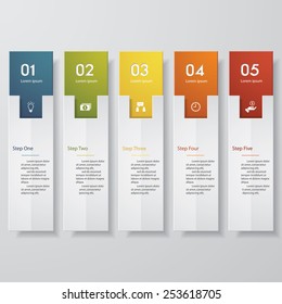 Design clean number banners template/graphic or website layout. Vector.