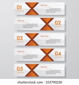 Design clean number banners template/graphic or website layout. Vector.