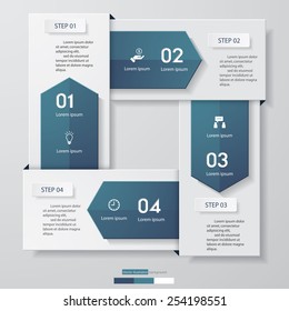 Design clean number banners template/graphic or website layout. Vector.