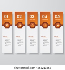 Design clean number banners template/graphic or website layout. Vector.
