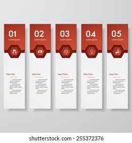 Design clean number banners template/graphic or website layout. Vector.