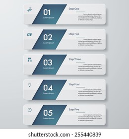 Design clean number banners template/graphic or website layout. Vector.