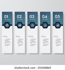 Design clean number banners template/graphic or website layout. Vector.